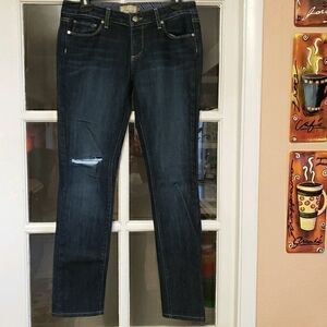 Paige Blue Heights Low rise Peg Skinny jeans